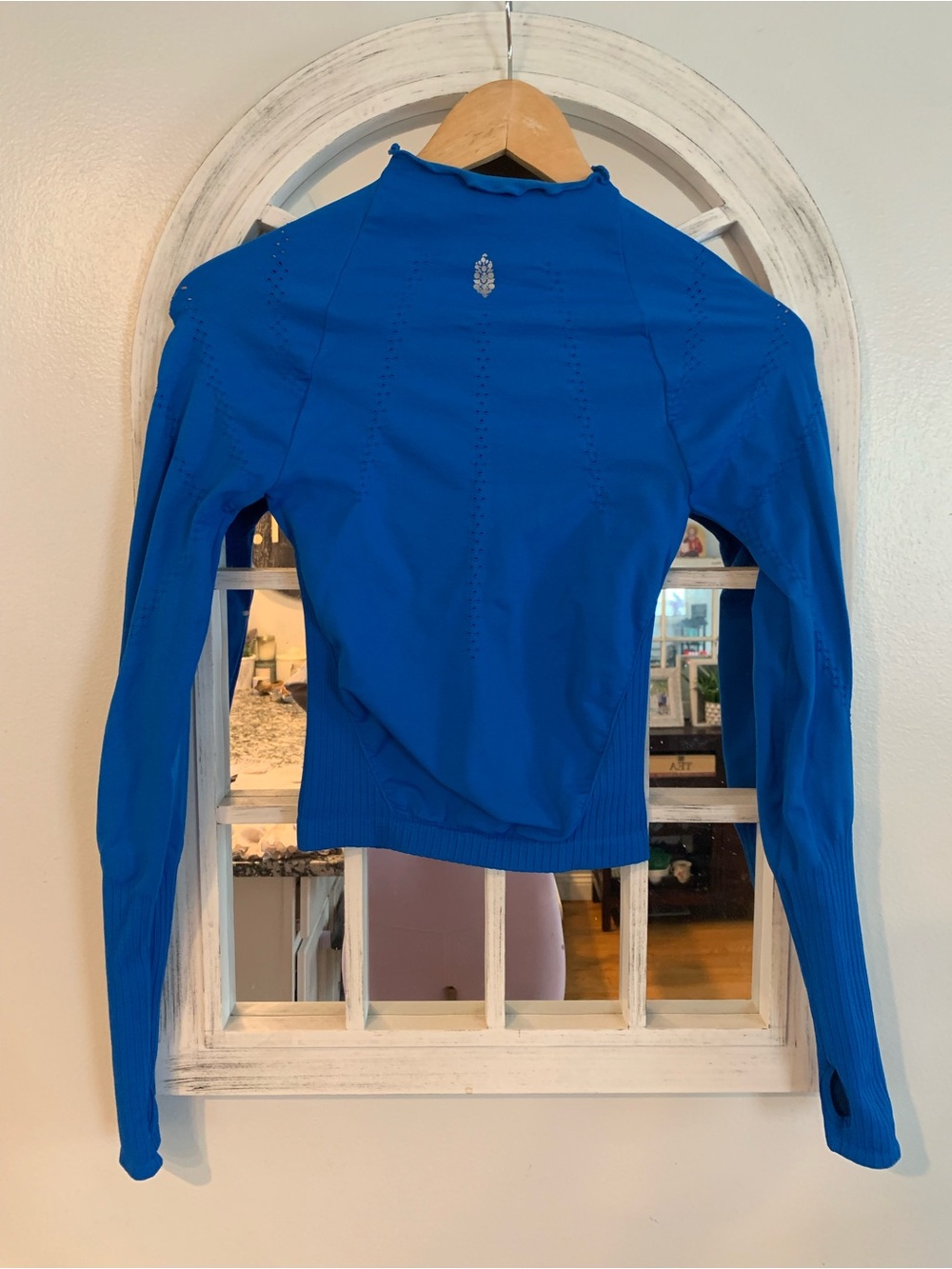 Free People Royal Blue Long-Sleeve Lightweight Top